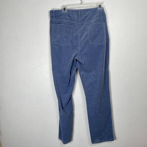 Talbots Sz. 14 high-rise Straight Leg Blue Corduroy Pant - Picture 7 of 9